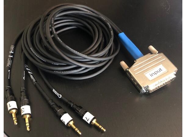 ProLyd DB25 til 4 stk stereo minijack Custom kabel Cordial, Amphenol 