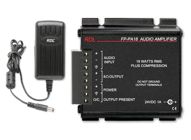 RDL FP-PA18 18W Mono Mono Audio Amplifier - 8 O 