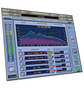 Sonnox Fraunhofer Pro-Codec Native MP3 og AAC live streaming og lytting