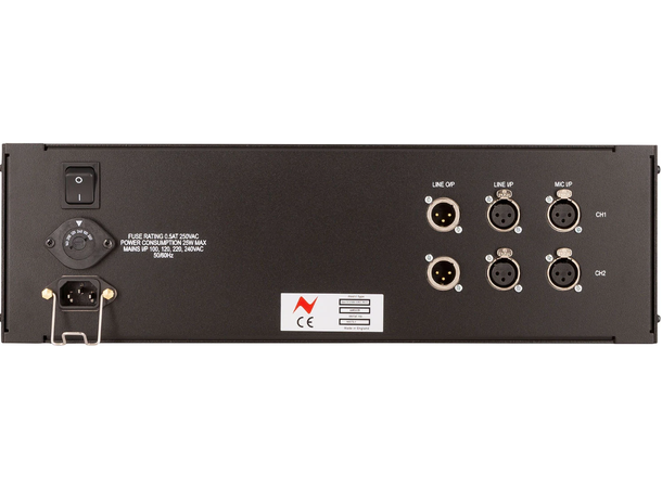 AMS NEVE 2-SLOT 1073/1084 RACK 2-MODULE, 3U RACK (EMPTY) 