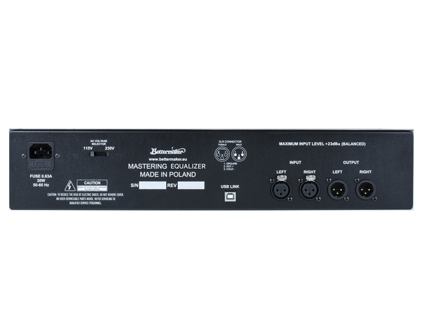 Bettermaker MASTERING EQUALIZER EQ Stereo/MS analog Mastering 