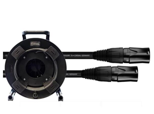 Cordial CCAT7A etherCON 50m på trommel RJ45 med etherCON CAT7A, S/FTP-AWG 26/7 