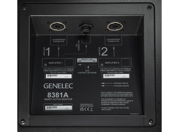 Genelec 8381A SAM APS Main monitor Black Adaptive Point Source Main Monitor 