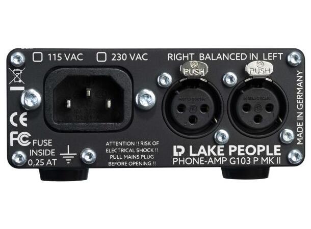 Lake People G103 P MKII Broadcast XLR-Stereo headphone amplifier 