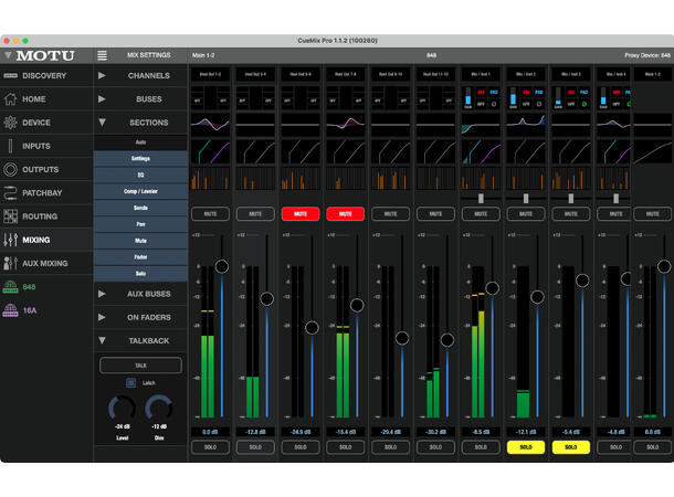 MOTU 848 Audio interface 28 x 32 Thunder 28 x 32+ AVB,UltraDAC,TB3/4, USB3 m/ DSP 