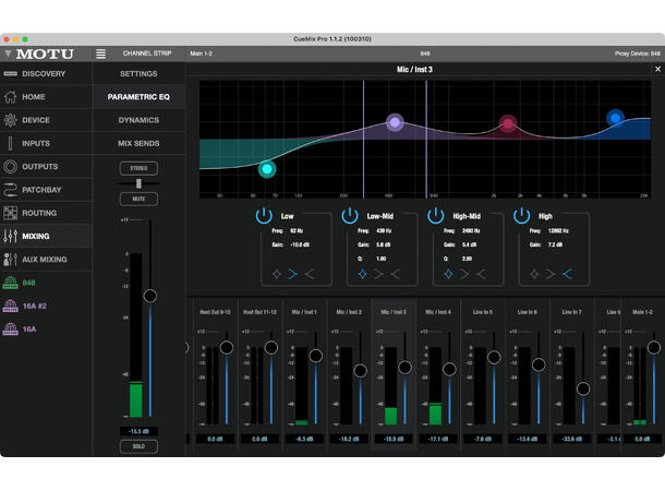 MOTU 848 Audio interface 28 x 32 Thunder 28 x 32+ AVB,UltraDAC,TB3/4, USB3 m/ DSP 