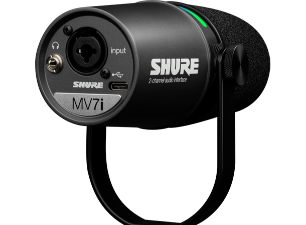 Shure MV7i Smart Mic + Interface USB mikrofon med audiointerface 