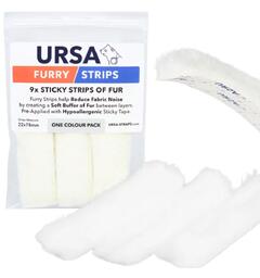 URSA Furry Strips - White Pack of 9 - White