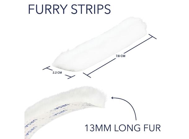 URSA Furry Strips - White Pack of 9 - White 