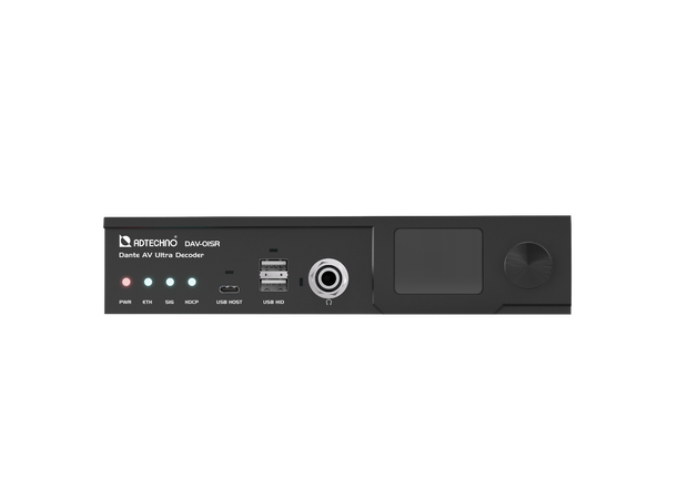ADTECHNO DAV-01SR Dante AV Ultra Decoder Decode Dante AV Ultra Colibri to 12G-SDI 