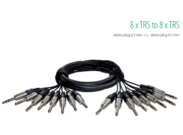 ALVA 8xTRS - 8xTRS 2 Meter Analog Multikabel Balansert Jack - Jack 