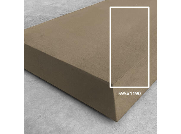 Artnovion Flat Tox RCT - Absorbent Beige Wheat Beige - Pakke 4 stk - 120x60x6 cm 