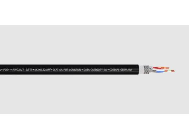 Cordial CSE 75 NN-SD 6A PUR - på trommel DATA/ETHERNET CAT 6A S/FTP - AWG 24/7 