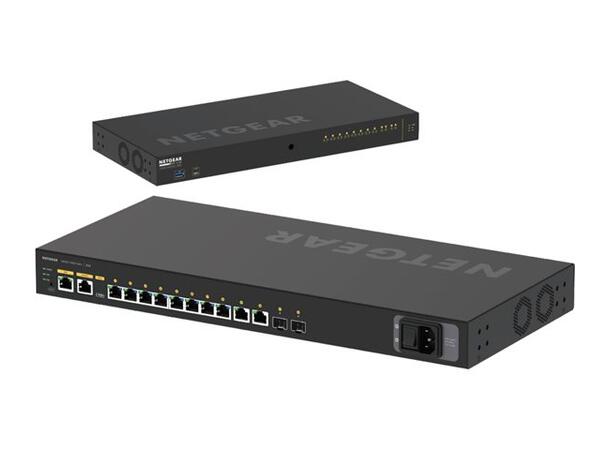 NETGEAR AV Line M4250-10G2F-PoE+ switch 12 porter - Styrt - rackmonterbar 