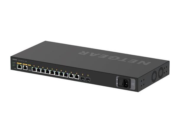 NETGEAR AV Line M4250-10G2F-PoE+ switch 12 porter - Styrt - rackmonterbar 