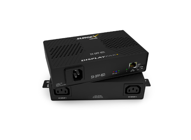 SurgeX Display Pak+ IP-styrt 2xC13 Smart PDU m/overspenningsvern 240V 