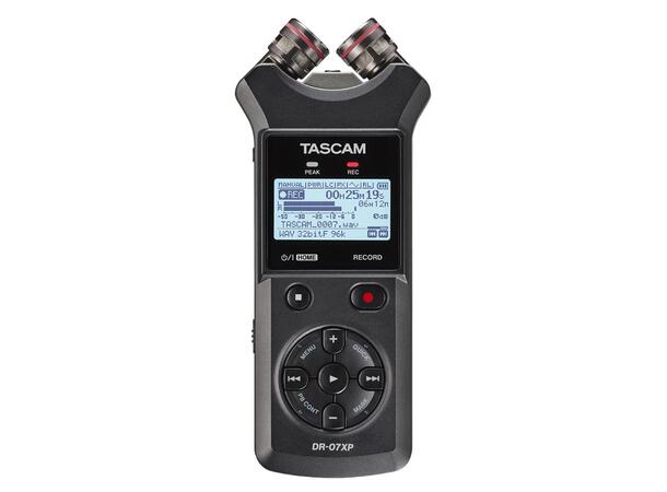 TASCAM DR-07XP handheld stereo recorder Handheld Recorder 2-Ch, 32-Bit Float 