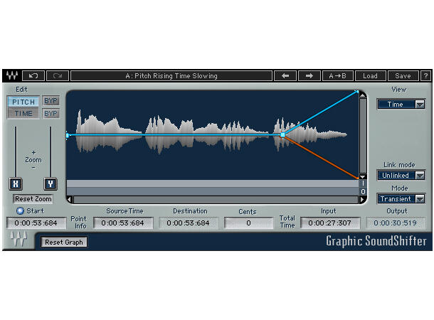 Waves SoundShifter 3 tools: Parametric, Graphic, Real Time