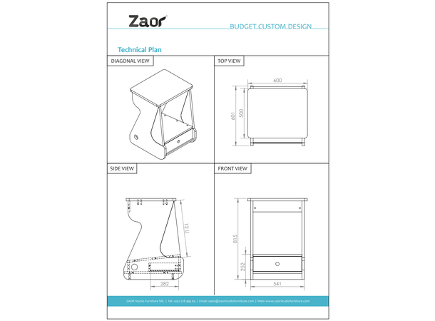 Zaor MIZA Rack 12 MKII Anniversary Black 12 u gulv rack med skuff 
