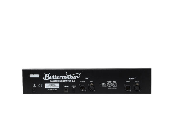 Bettermaker MASTERING LIMITER 2.0 Limiter analog Stereo/MS, Digital Recall 