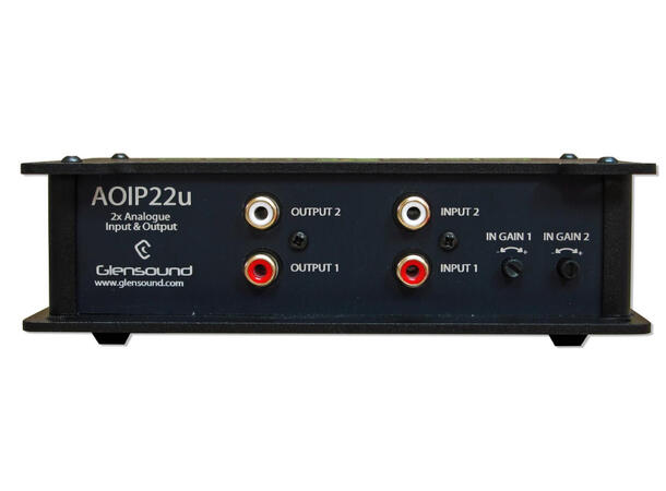Glensound AoIP-22u analogue inputs & outputs 
