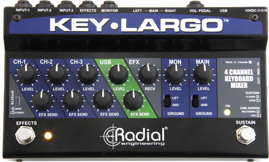 Radial Key-Largo Keyboard Mixer & USB Interface - Prolyd AS