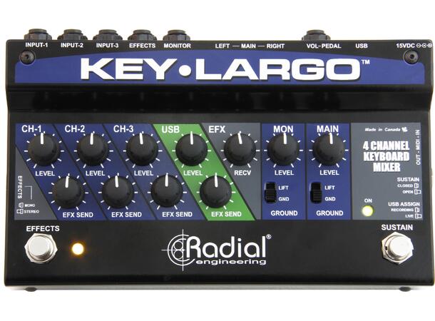 Radial Key-Largo Keyboard Mixer & USB Interface 