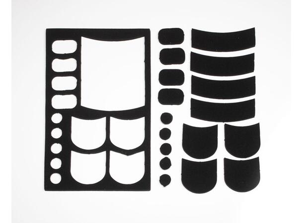 Hide-a-mic Silencer Set, 2x3 sheets precut foam pads with adhesive 