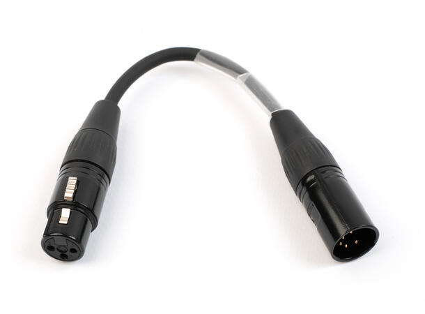 KAGU DMX-overgang 5pin han/3pin hun. 20cm. Krymp for merki 
