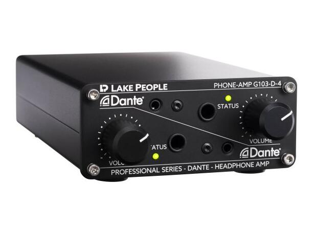 Lake People G103-D4 Dante HodetelefonAmp Dante/AES67 hodetelefonforsterker 