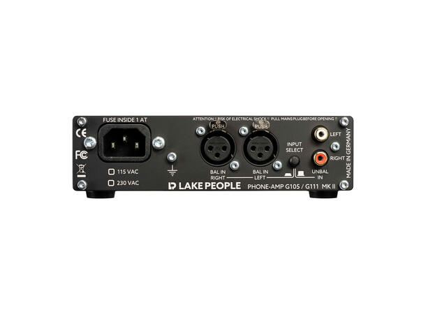 Lake People G105 MKII Hodetlf.Amp DEMO headphone amp, bal. input, 2 output DEMO 