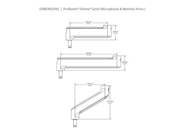 ProBoom® Ultima® Gen2 Wall Mount Assy. Wall mount Assembly 