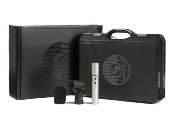 Shure KSM137-SL Pair with Stereo Microphone Adapter 