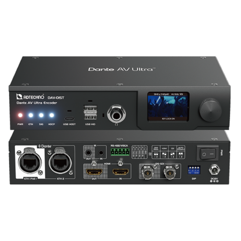 ADTECHNO DAV-01ST Dante AV Ultra Encoder 12G-SDI/HDMI til Dante AV Ultra Colibri