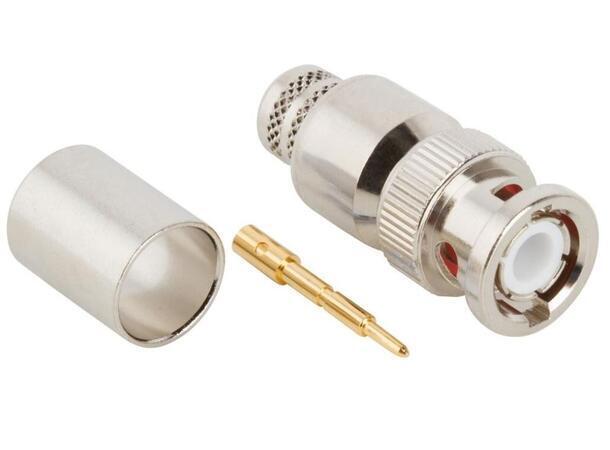 BNC male 50 ohm krymp LMR-400 for Belden 7810A og 400502 