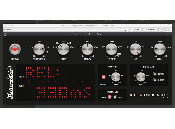 Bettermaker BUS COMPRESSOR Computer controlled analog compressor 