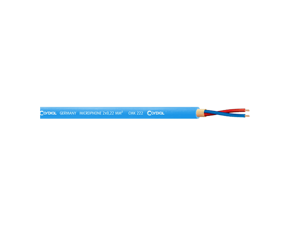 Cordial m kabel audio CMK 222 BLUE Robust mikrofonkabel (100m pr. trommel) 