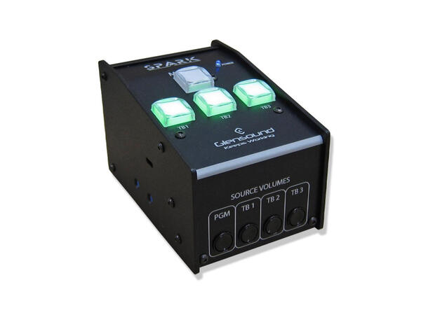 Glensound SPARK 3 Dante kommentator boks commentary 3x talkback in/ut 1 user 