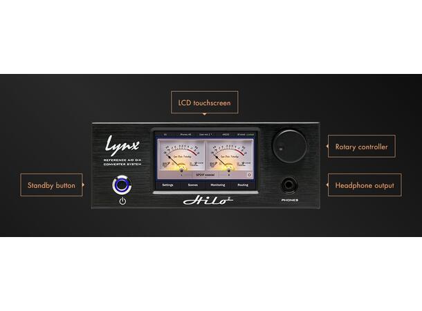 Lynx Hilo2 Reference AD/DA  Sort (Dante) Konvertersystem for stue og studio 