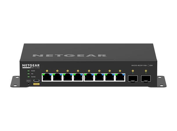 Netgear GSM4210PX Switch 8 x 10/100/1000 (8 PoE+) + 2 x 10 Gigabi 