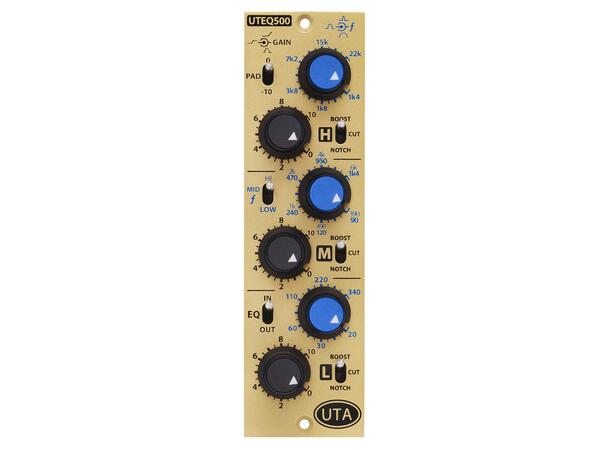 UnderToneAudio UTEEQ500 3 bånds EQ 500 Legendarsik 3 bånds EQ i 500 format 
