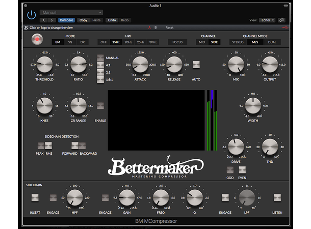 Bettermaker MASTERING COMPRESSOR Computer controlled analog compressor 