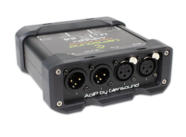 Glensound AoIP-22M Dual Mikrofonpre 2 Mic channel Amp Dante/AES67, DYN, 48v 