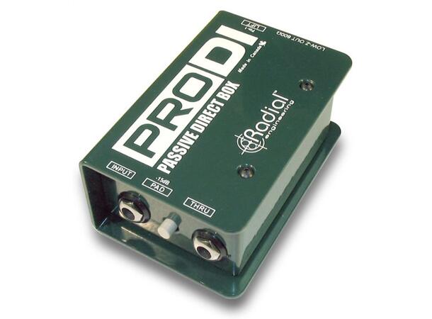 Radial ProDI Passive Direct Box for Live og studio lyd 