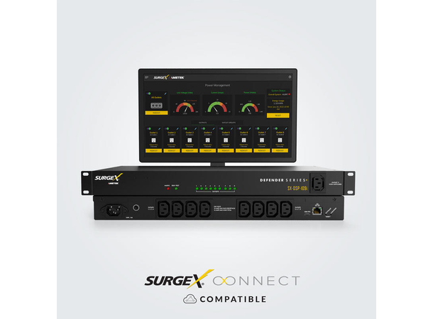 SurgeX Defender+ SX-DSP-109i IEC C14 - 10amp IEC C13 x9 