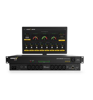 SurgeX Defender+  SX-DSP-169i IEC C20 - 16amp IEC C13 x9