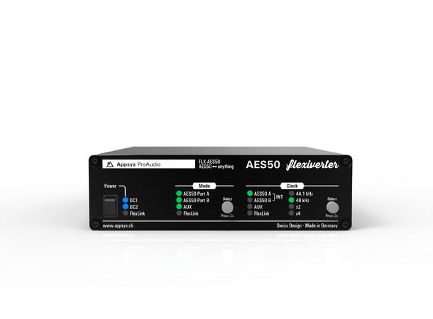 Appsys Flexiverter AES50 konverter 96x96 AES50 IO mot alle formater med AUX 