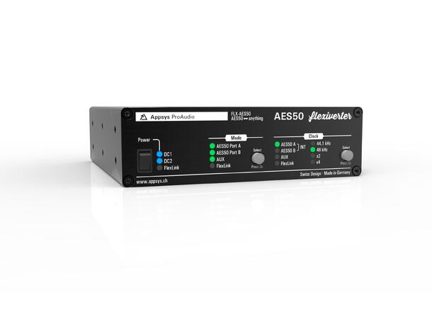 Appsys Flexiverter AES50 konverter 96x96 AES50 IO mot alle formater med AUX 