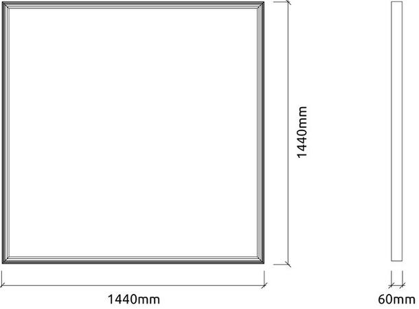 Artnovion ChromaX S1 Ramme og tekstil 144 x 144 cm svart aluramme m/ tekstil 
