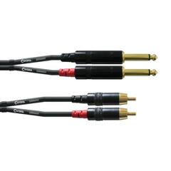Cordial jack-RCA dual M-M 1,5m 1,5m REAN plug 6,3 mm mono / cinch/RCA